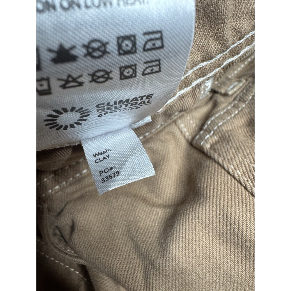 Reformation Harrison Carpenter High Rise Straight Tan Cotton Jeans Size 28 - Picture 5 of 6